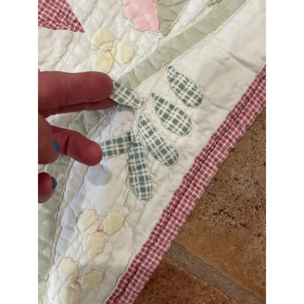 Vintage Pottery Barn Kids tree applique nursery baby quilt
